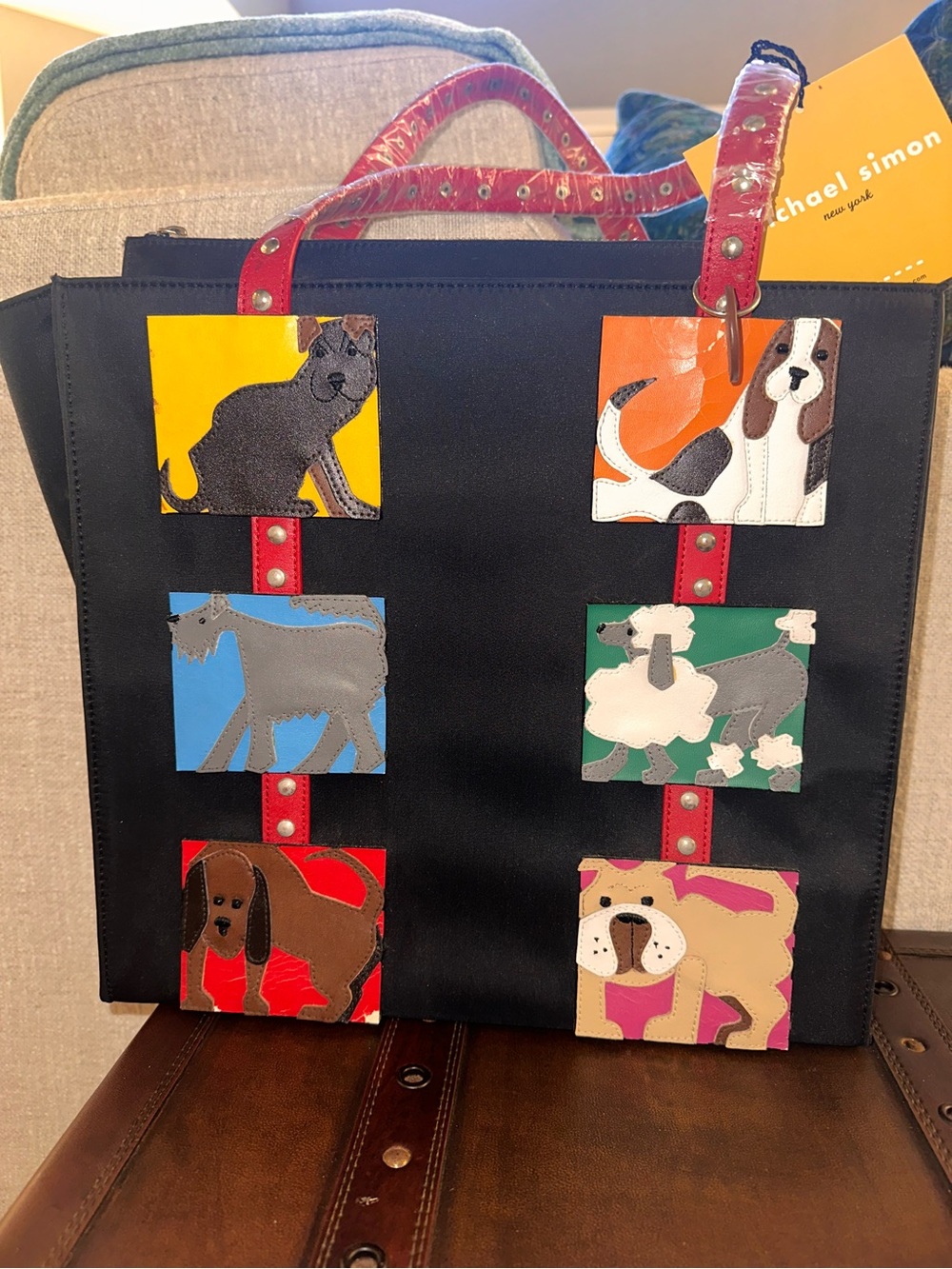 NWT RARE VINTAGE Michael Simon “Dogs” Bag